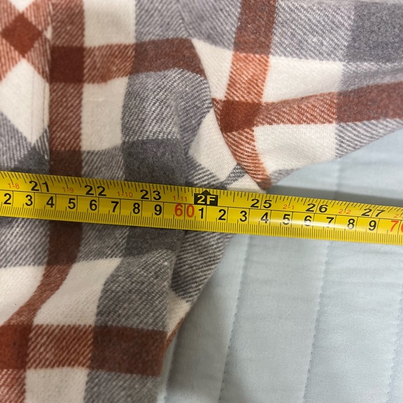 NWT women's tops HFX Plaid Button-Up shirt Jacket size large - Picture 10 of 10